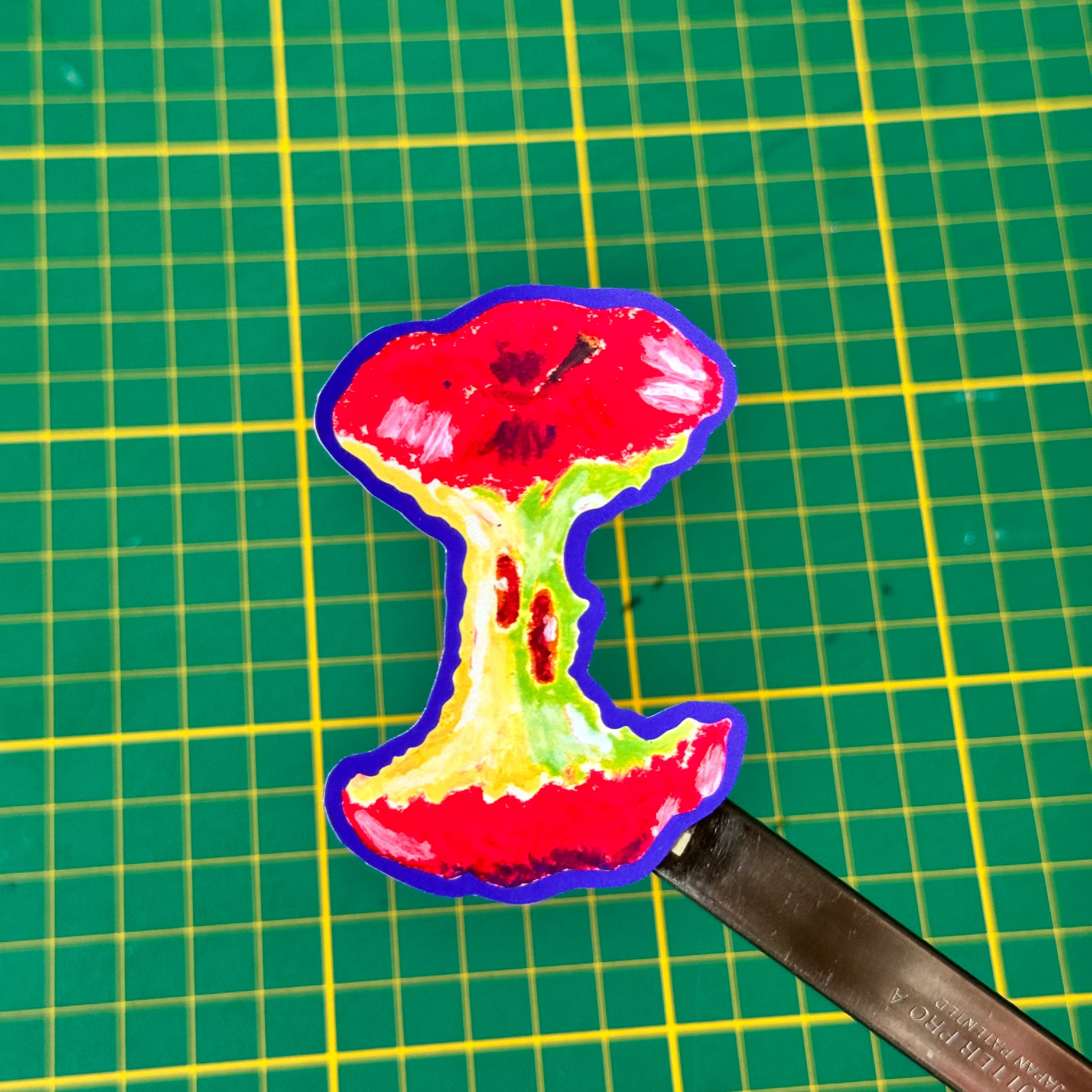Eaten Apple Vinyl Sticker