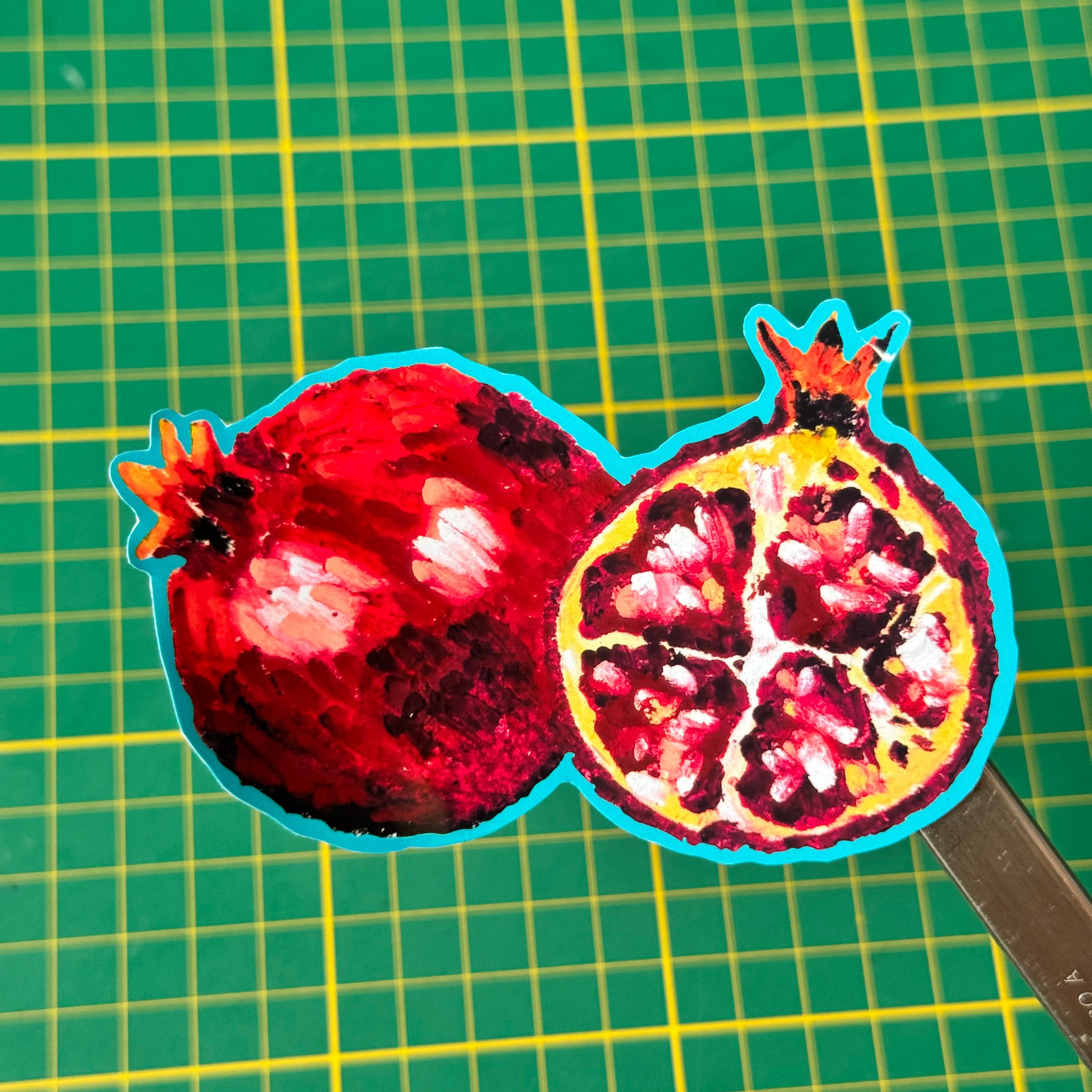 Pomegranates Vinyl Sticker