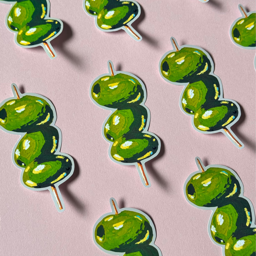Martini Olives Vinyl Sticker