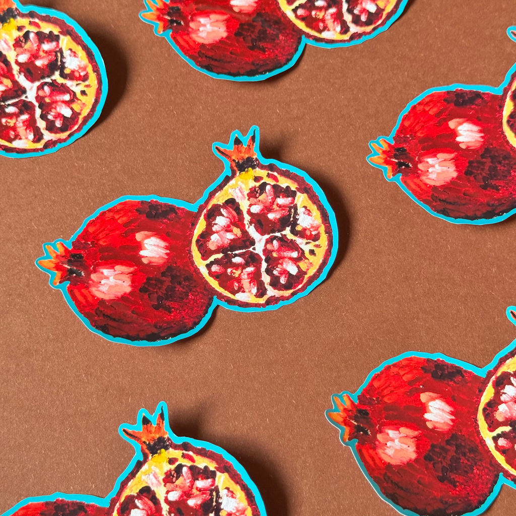Pomegranates Vinyl Sticker