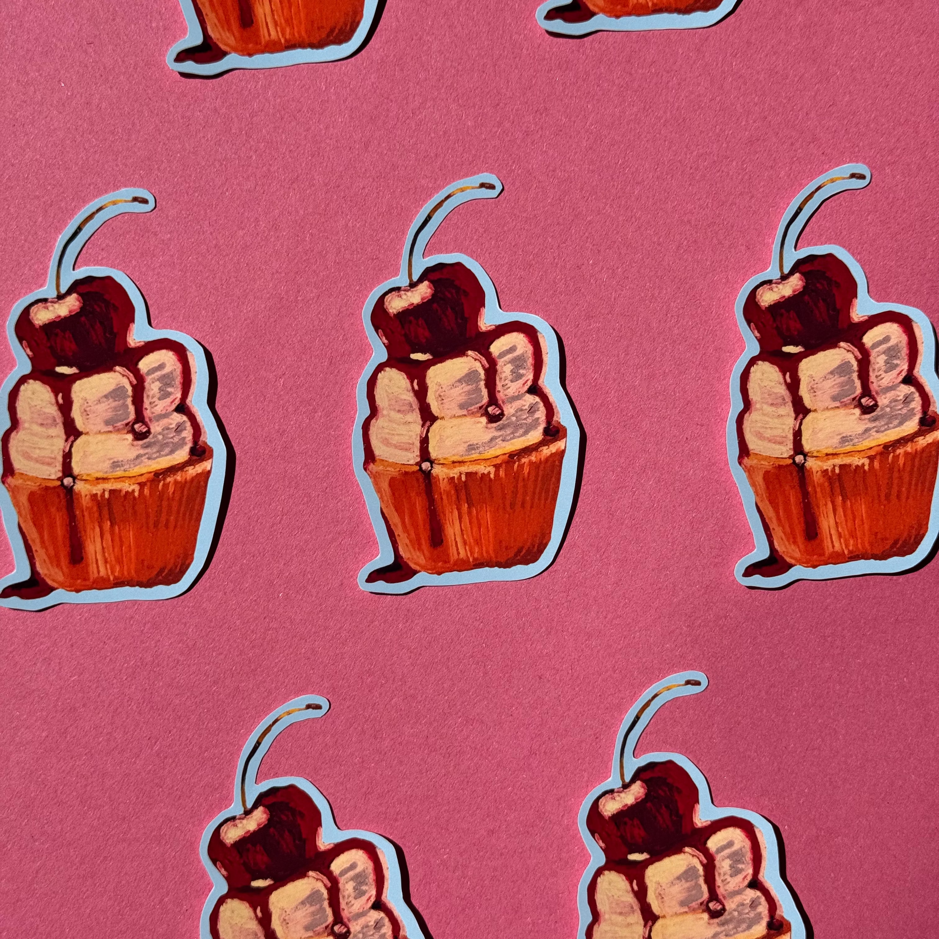Cupcake Vinyl Sticker