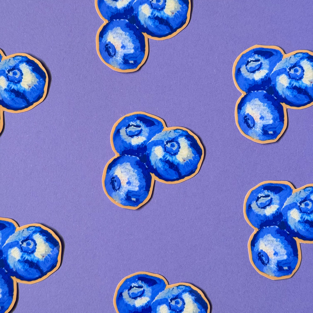 Blueberries Vinyl Sticker